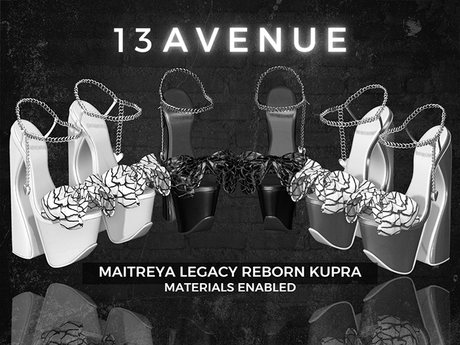 Second Life Marketplace - #13Avenue: Rosey Shoes DEMO : Maitreya Lara